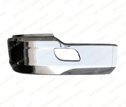 Vista 4 de QSC Truck Parts Parachoques de acero cromado esquina izquierda y derecha par w/rejilla compatible con Kenworth T680