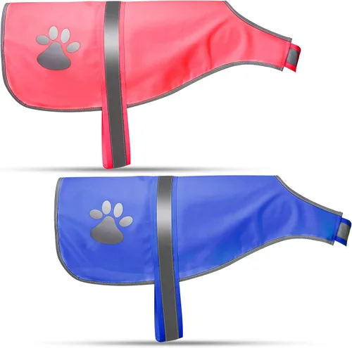 Vista 6 de Chaleco reflectante para perro, 2 piezas, ajustable, chaleco de seguridad para perros, ropa de alta visibilidad para caza, actividades al aire