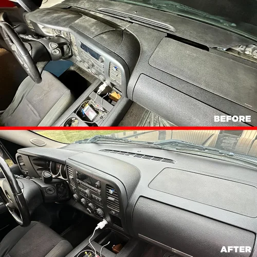 Vista 6 de DashSkin Cubierta Tapa de Tablero Moldeada de Una Pieza Compatible con Silverado Sierra 2007-2013 con Tableros de Doble Guantera en Negro Ébano
