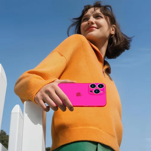 Vista 4 de Funda compatible con iPhone 11, funda transparente de silicona suave y delgada con cubierta para lente de cámara para mujeres y niñas, funda Rosa