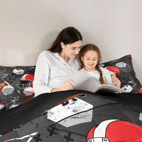 Vista 60 de Juego de ropa de cama de baloncesto para niños y adolescentes, juego de edredón deportivo para niños, tamaño matrimonial, suave, ligero, decoración