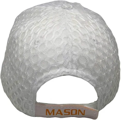 Vista 5 de Mason Masons - Gorra bordada con textura de malla blanca masónica masónica, Multi