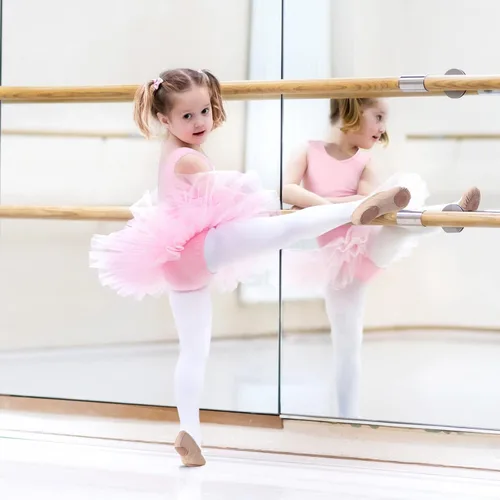 Vista 5 de Jeere 3 Piece Leotard Ballet Set Cute Dance Tutu Dress Pink Ballet Yoga Shoes Soft Dance Tight for Girl's Gymnastics Ballet