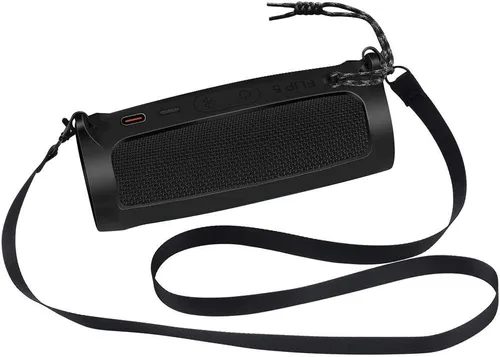Vista 4 de Comecase Funda de silicona para altavoz Bluetooth portátil impermeable JBL Negro