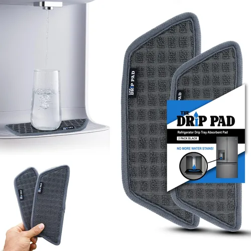 Vista 7 de Recogedor de goteo para refrigerador para bandeja de agua, protege la bandeja dispensadora de hielo y agua de derrames, acumulación de minerales