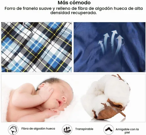 Vista 3 de REDCAMP Saco de dormir de franela para adultos, cómodos sacos de dormir de algodón para campamento, mochileros, senderismo, con capucha desmontable