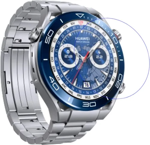 Vista 2 de LOKEKE Protector de pantalla de vidrio templado compatible con Huawei Watch Ultimate, protector de pantalla de vidrio templado de alta calidad