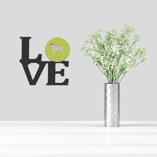 Vista 2 de Caroline's Treasures BB3867WALV Dogo Argentino Tablero de Ajedrez Verde Metal Wall Art Art Art Decor Patio Baño, Cocina Colorida Aluminio y Acero