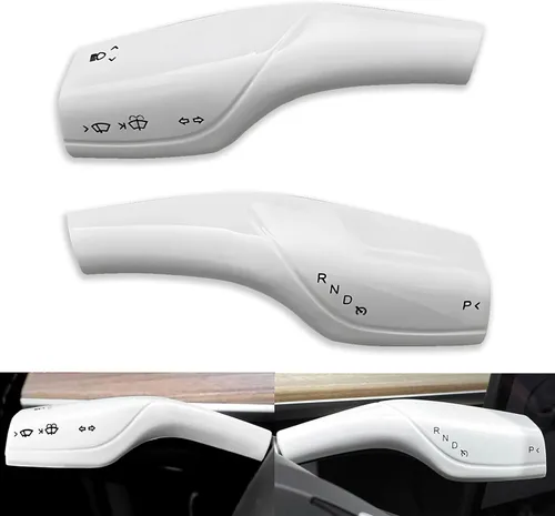 Vista 9 de Compatible con Tesla Model 3 Y 2021-2023, Real 3K240G de fibra de carbono para volante de columna de palanca de cambios, accesorios de decoración
