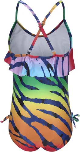 Vista 2 de Trajes de baño de una pieza para niñas, traje de baño con volantes de un hombro