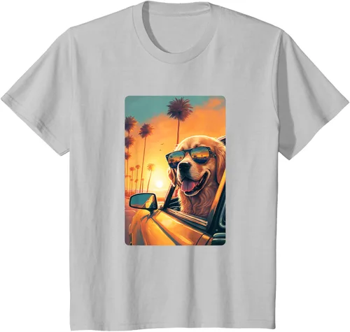 Vista 34 de Golden Retriever - Camiseta divertida de Golden Retriever con lentes, Negro