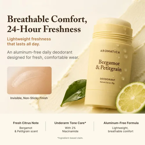Vista 2 de AROMATICA Desodorante Bergamot & Petitgrain para mujeres y hombres
