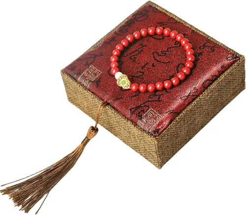 Vista 6 de Pulsera de Feng Shui para mujer, dijes de cinabrio para buena suerte y riqueza, amuletos de protección y buena suerte, regalos de Feng Shui 2024