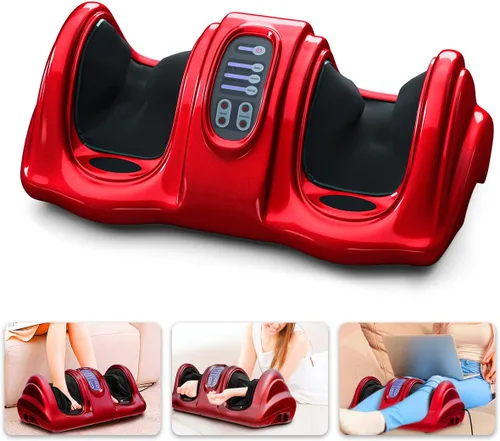 Vista 13 de ARLIME Masajeador de pies Shiatsu con control remoto, 4 modos de amasamiento profundo, masaje de piernas y tobillos y pantorrillas y pies para Blanco