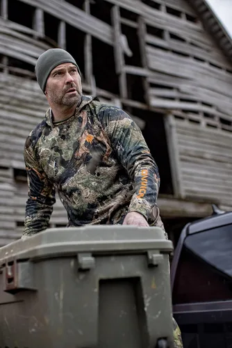 Vista 4 de Nomad Sudadera con capucha para hombre, forro polar de caza resistente al agua de peso medio