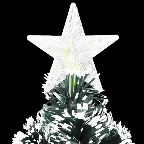 Vista 5 de 4 ft Artificial Christmas Tree. Pre-lit Fiberglass LED Pine 135 Branches, 7 Color Changing Lights, Indoor & Sheltered Outdoor Use Green