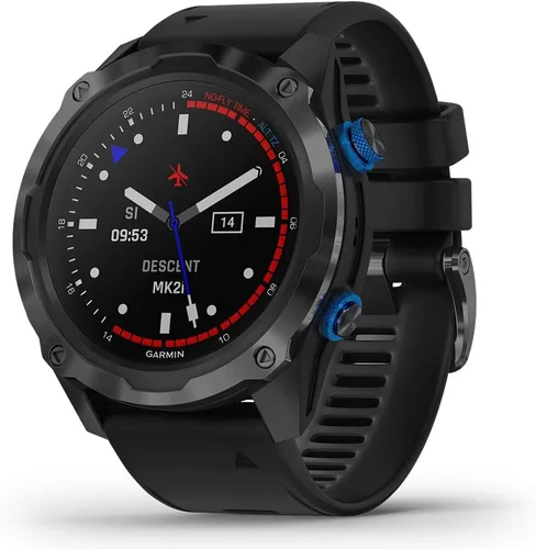 Vista 2 de Garmin Descent Mk2i (gris titanio DLC/negro) paquete de reloj de buceo para computadora – Integración de aire, características de entrenamiento