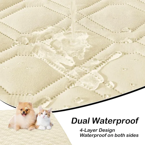 Vista 3 de hyha - Manta impermeable para cama de perro, mantas suaves para mascotas, funda impermeable para sofá para perros, fundas reversibles lavables