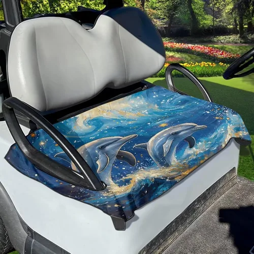 Vista 10 de Fundas de asiento de carrito de golf, lavables para carrito de golf, manta de toalla para carrito de golf, club, coche, fácil de instalar, funda