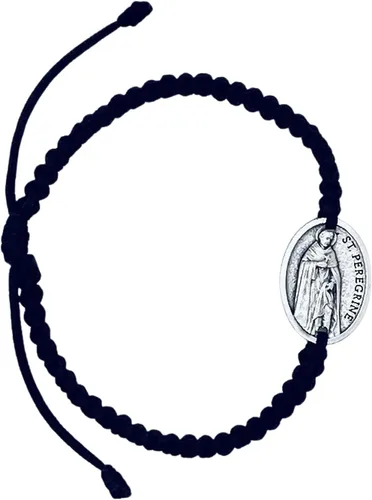 Vista 3 de Pulsera de joyería con medalla religiosa de San Peregrino