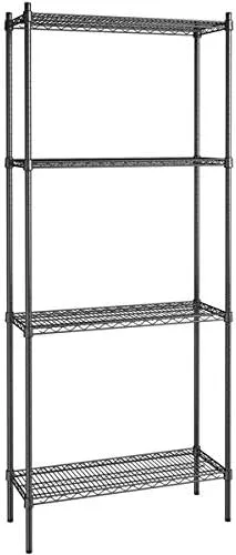 Vista 18 de Kit de 4 estantes de epoxi verde NSF de 21 x 72 pulgadas con postes de 86 pulgadas, estantería de almacenamiento resistente, kit de estantería