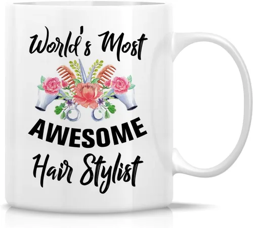 Vista 18 de Retreez Taza divertida – Taza de café de cerámica de 11 onzas con texto en inglés "I Make People Beautiful Hairstylist Hairdresser" de 11 onzas