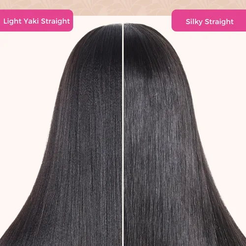 Vista 6 de Lashey Pelucas de cabello humano lacio Yaki de 5 x 5, cierre de encaje HD transparente, densidad del 180 %, prearrancado con nudos blanqueados