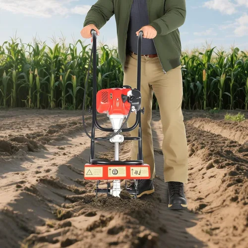 Vista 2 de 52CC 2 tiempos a gas cultivador cultivador planta jardín granja herramienta de labranza 1.9KW Rototiller Cultivador Patio