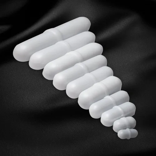 Vista 4 de 10pcs PTFE agitador magnético mezclador agitador barra spinbar color blanco