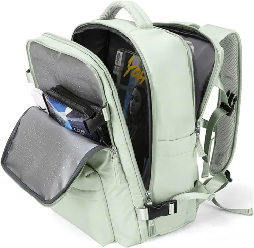 Vista 11 de WONHOX - Mochila grande de viaje, equipaje de mano aprobado para vuelos, mochila para portátil de trabajo y negocios para mujeres y hombres