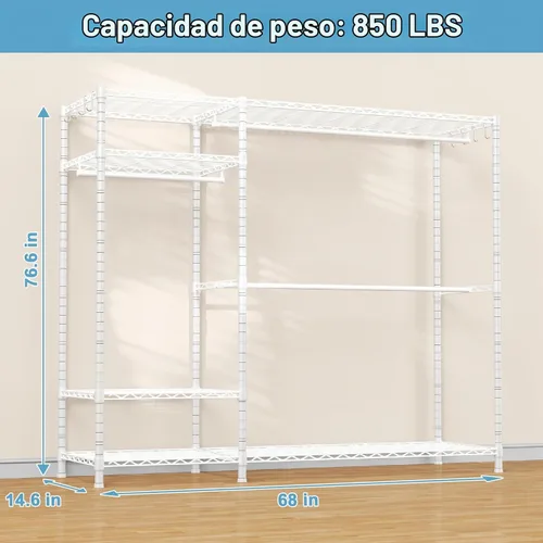 Vista 5 de Ulif F7 Plus - Perchero para colgar ropa, color blanco