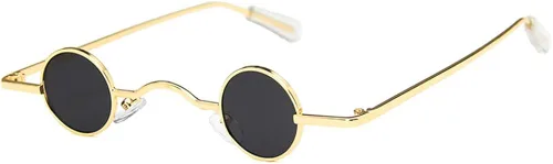 Vista 7 de Sopaila Gafas de sol hippie polarizadas redondas vintage pequeñas gafas de sol Steampunk