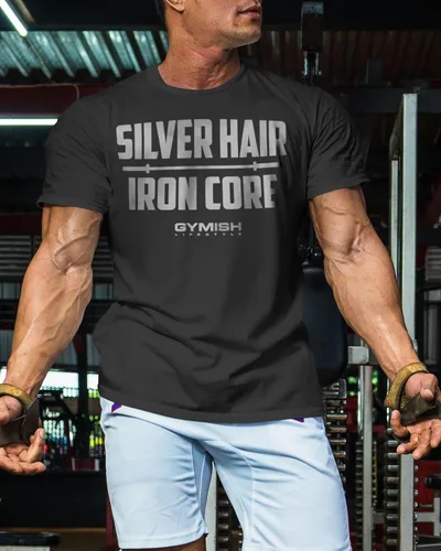 Vista 3 de Gymish Lifestyle Camisas de entrenamiento Silver Hair Iron Core para hombre