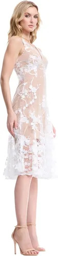 Vista 3 de Dress the Population Vestido midi para mujer Audrey, con escote profundo