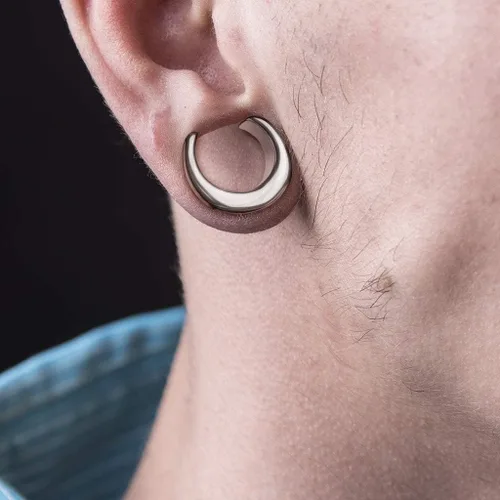 Vista 6 de Pierced Owl - Rose Gold Tone Plain Saddle Spreader Ear Gauges in 316L Stainless Steel, Sold as A Pair