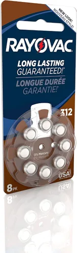 Vista 6 de RAYOVAC Baterías para audífonos tamaño 312, paquete de 8, L312ZA-8ZMB