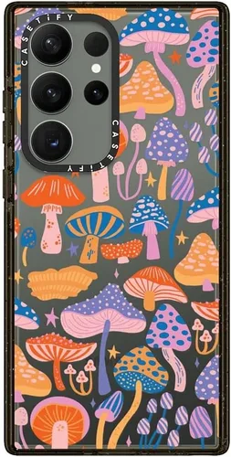 Vista 52 de CASETiFY Funda de impacto para Galaxy S22+ - Adhesivo Aries Moross, color negro transparente