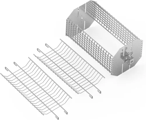 Vista 8 de onlyfire Cesta de asador octogonal universal, cesta de asador plana para asador, se adapta a hexágono de 1/2 pulgada, hexagonal de 3/8 pulgadas
