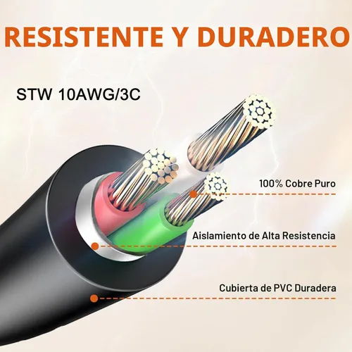Vista 6 de Cable adaptador de corriente CA NEMA 10-30P macho a TT-30R, 125