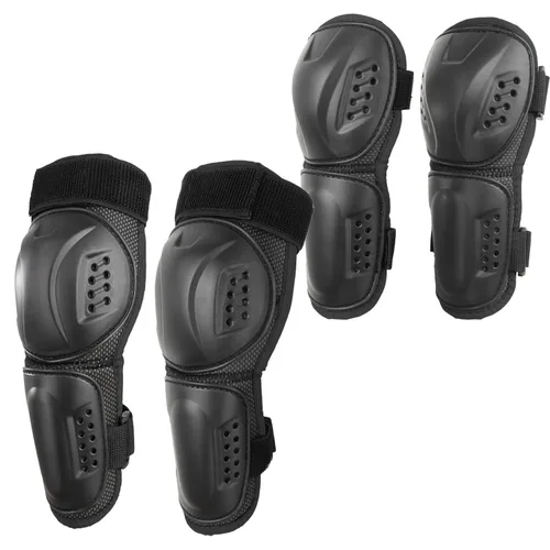Vista 10 de Reomoto Rodilleras de motocross para niños, rodilleras de motocross, protección ajustable para motocicleta, protección contra golpes de rodilla