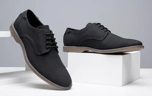 Vista 3 de Jousen Zapatos de vestir casuales para hombre, zapatos de vestir clásicos de negocios retro para hombres