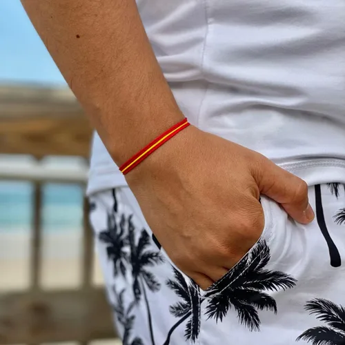 Vista 7 de Pulsera de cordón de la bandera del mundo de fútbol para hombre o mujer - Bandera de países Pulsera bandera Pais Copa Mundial Futbol Hombre Mujer