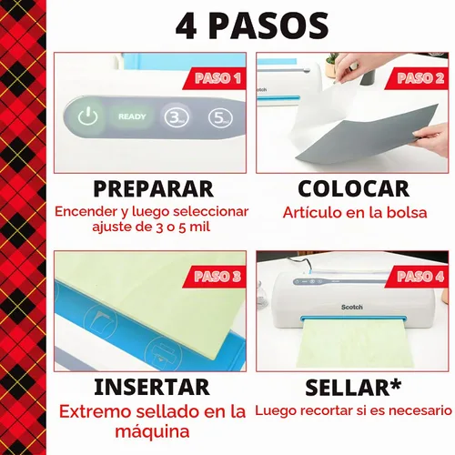 Vista 9 de Fundas térmicas de Scotch, de 5 mil, 8.9 x 11.4 pulgadas Paquete de 50 Ultra Clear Laminating Pouches for Kids Artwork, Labeling, Certificates