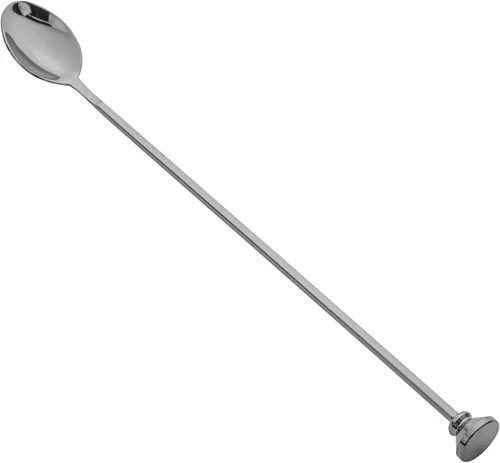 Vista 2 de Restaurantware Bar Lux - Cuchara de barra de 12 pulgadas, 1 cuchara agitadora de cóctel con punta de muddler – Cuchara mezcladora de cóctel de acero