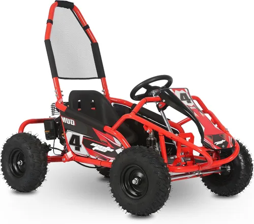 Vista 7 de MotoTec Mud Go Kart - Suspensión completa (98 cc, color azul)