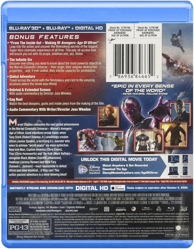 Vista 2 de Marvel's Avengers Age of Ultron (Collector's Edition) (Blu-ray 3D + Blu-ray + Digital HD) 3D Blu-ray