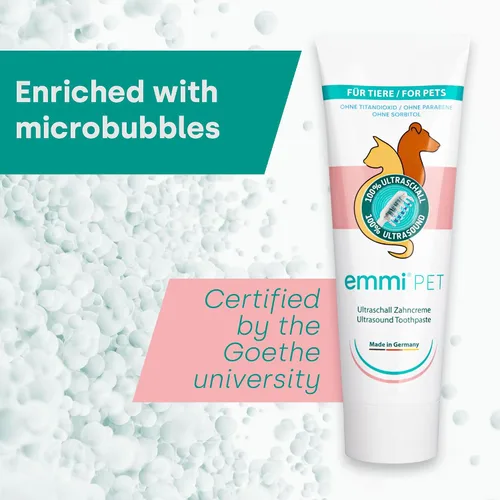 Vista 3 de Emmi-pet Pasta dental ultrasónica con nano-burbujas (nueva formulación extra suave, vegana, sin parabenos)