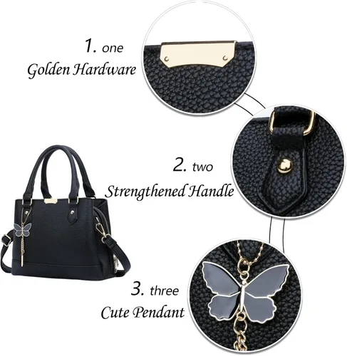 Vista 4 de KKXIU Monederos y bolsos de mano para mujer con asa superior bolso cruzado para mujer