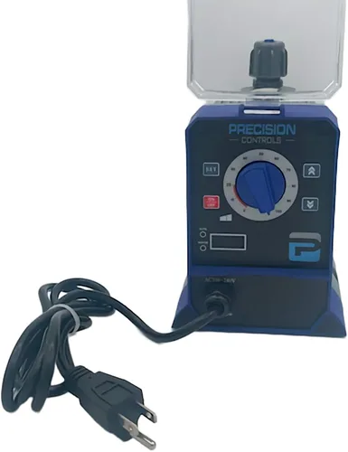Vista 2 de Precision Controls - Bomba de agua química de cloro con medición de diafragma -31.6 GPD, 150 PSI - 115 voltios