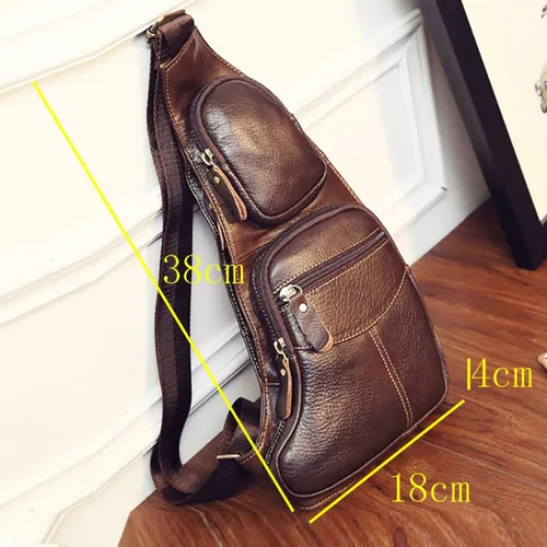 Vista 7 de KPYWZER Mochila de cuero para hombre